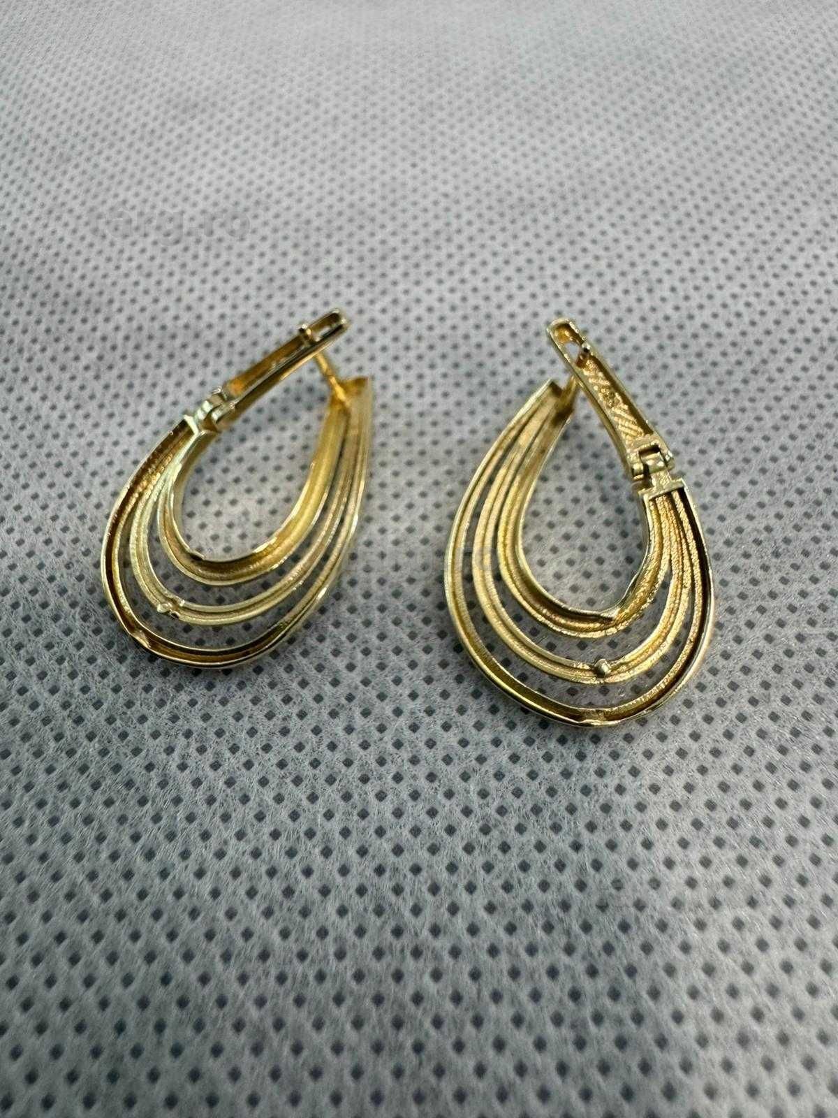 (Ag41) Cercei aur 14K B6050 - Certificat de garanție! 3