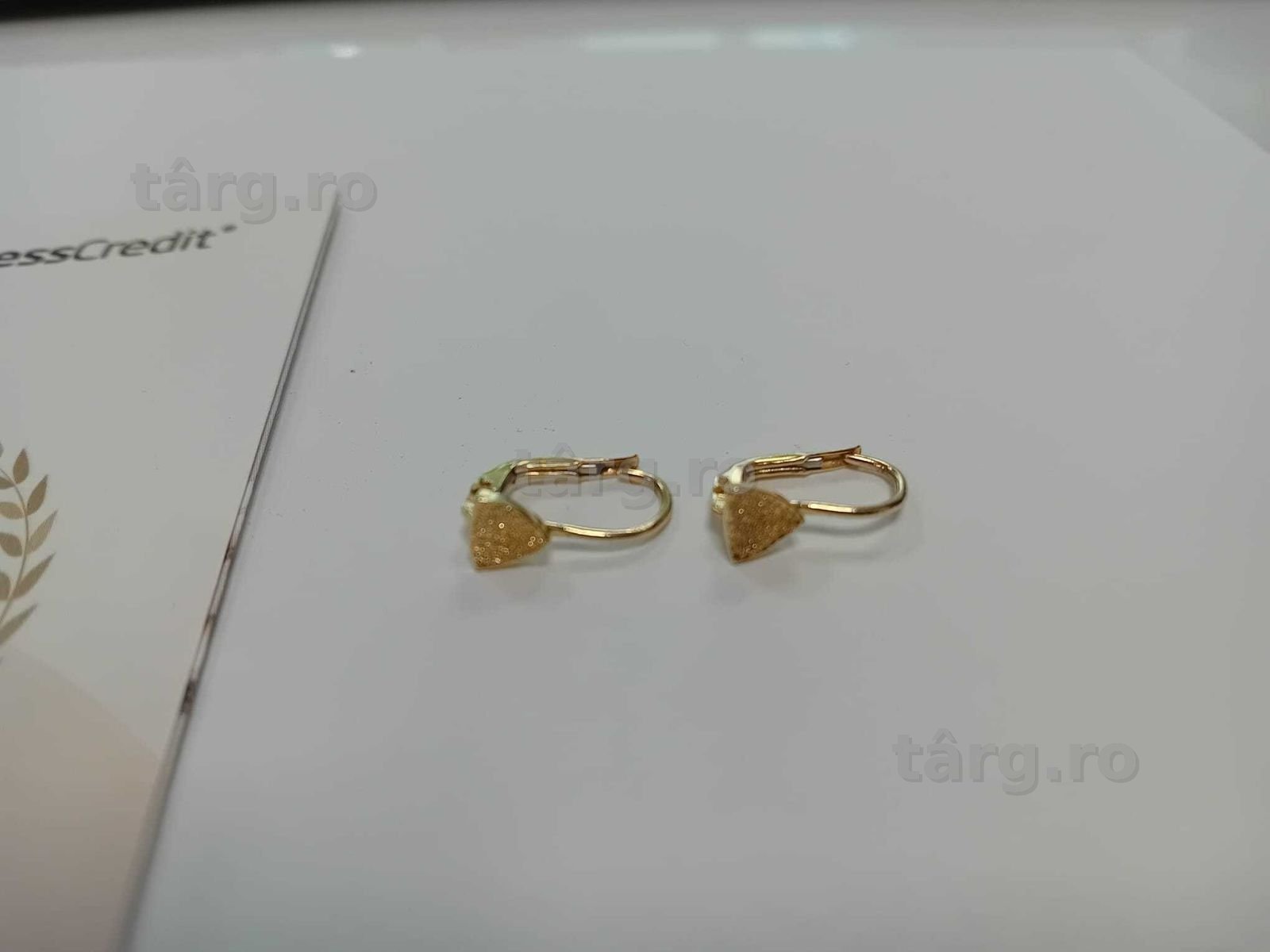 (Ag33) Cercei Aur 18K/Garantie 2 ani 2