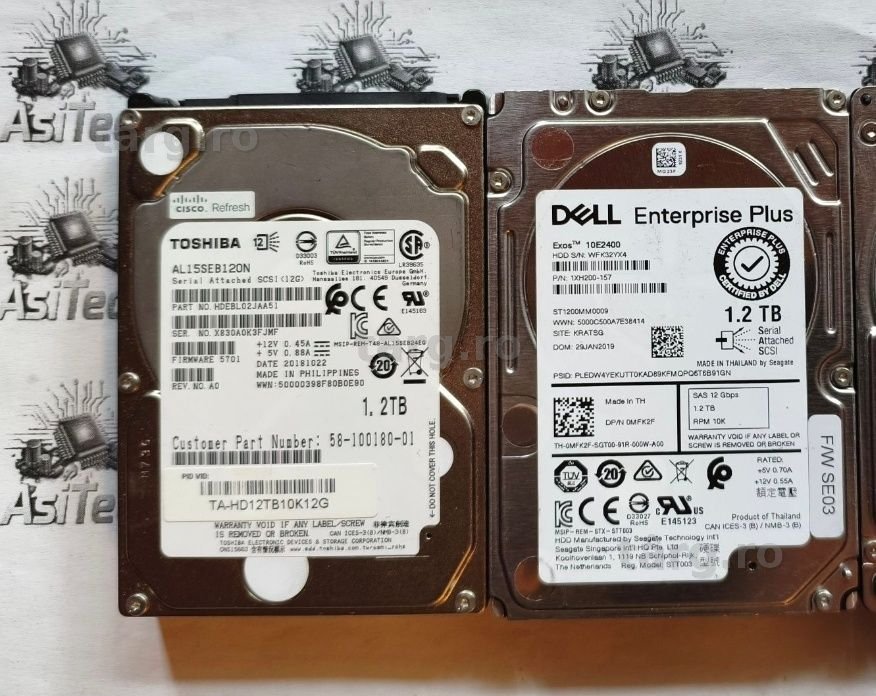 Harddisk Server SAS 2.5" 1.2Tb 12Gb/s HGST/DELL/Toshiba