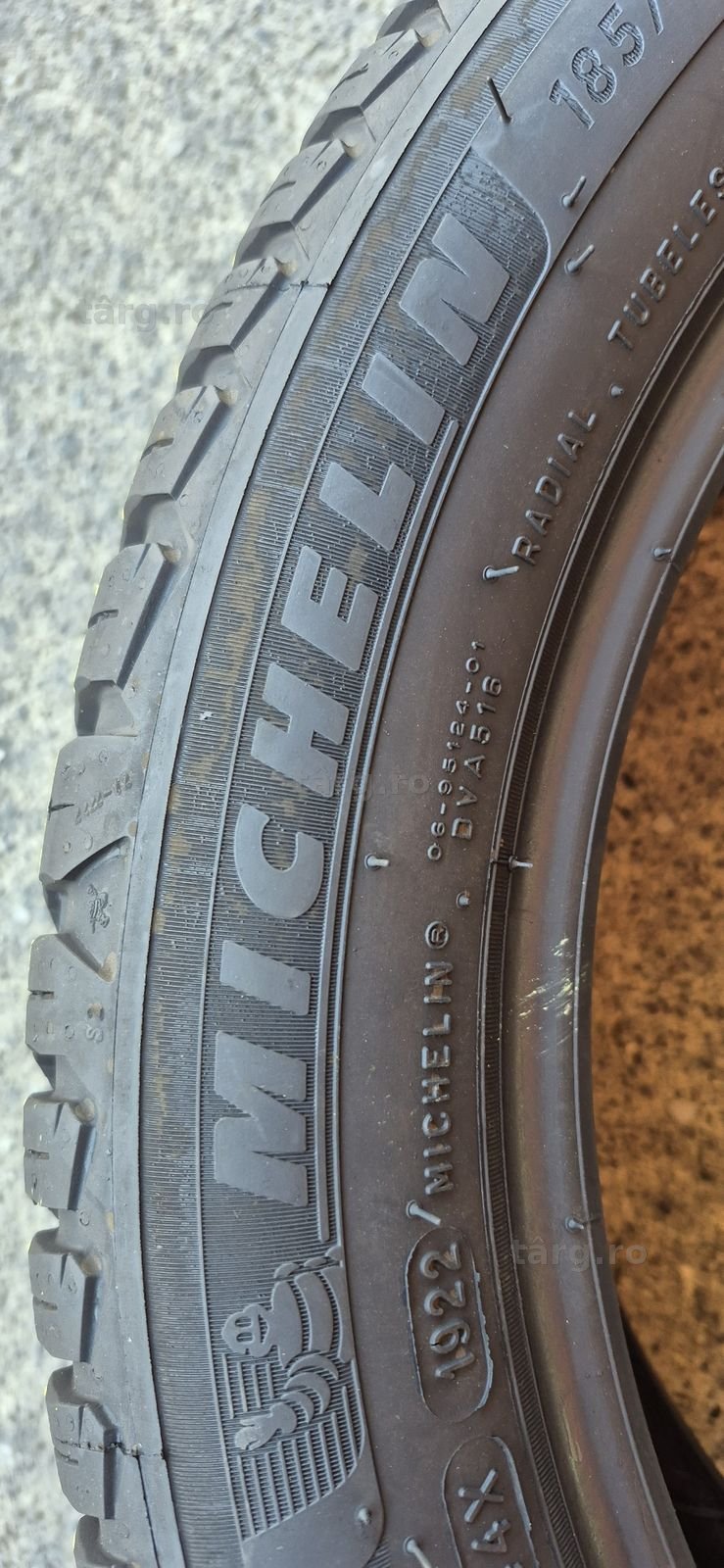 4 anvelope M+S ca noi Michelin 185/55/16,dot 2022.Pretul este pe bucata. 4