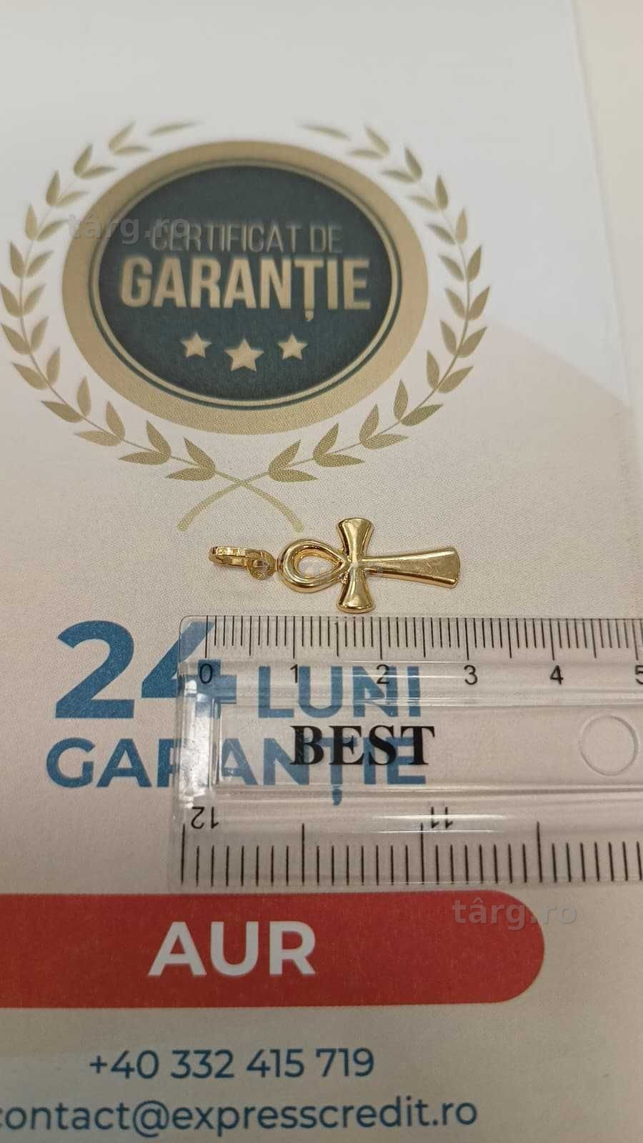 [AG24 Harlau B.45726.3] Pandantiv aur 18k 0.72gr - Garantie 2 ani! 4