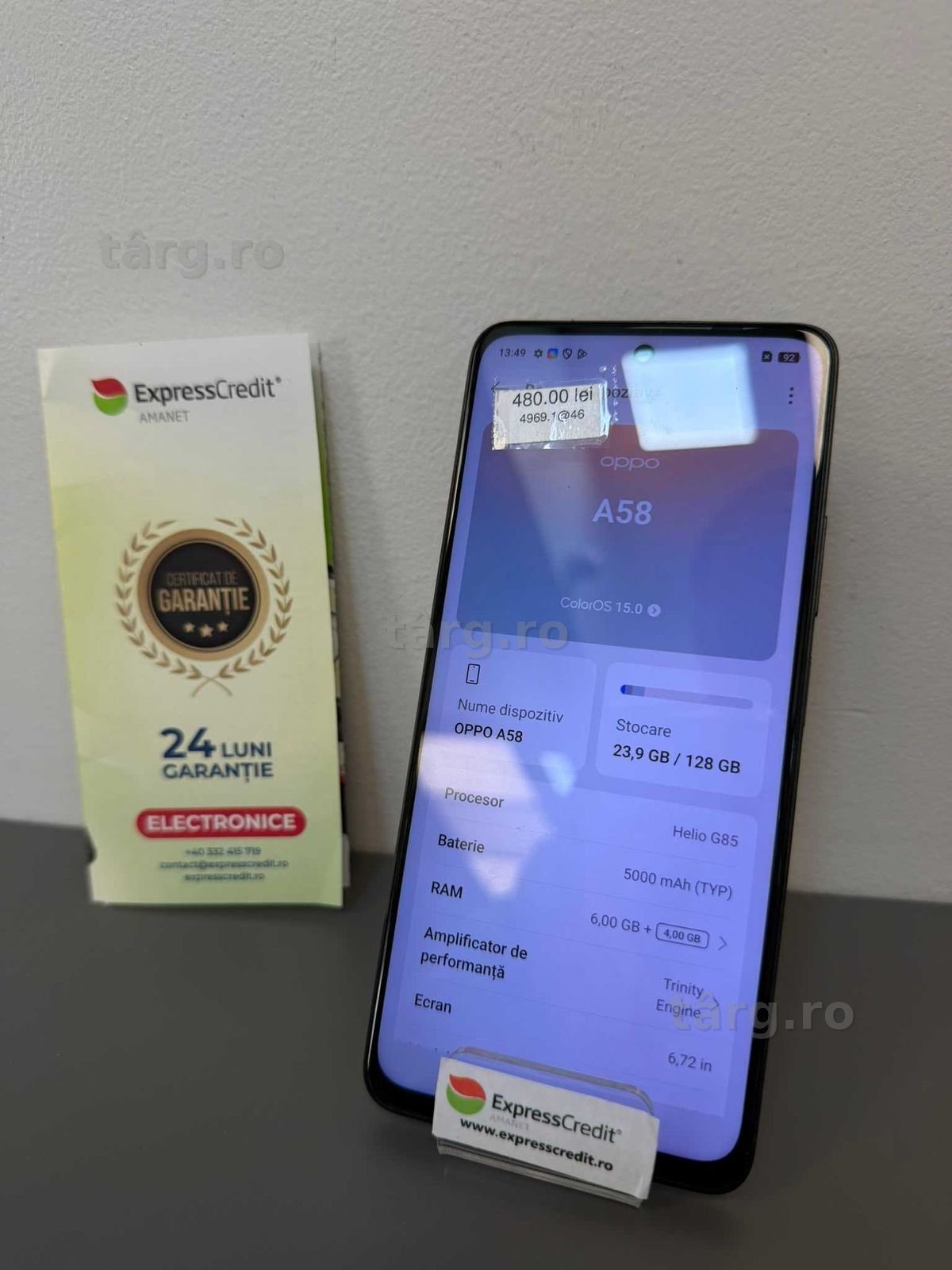 [AG46] Oppo A58 * 2 ani garantie* B.4969 3