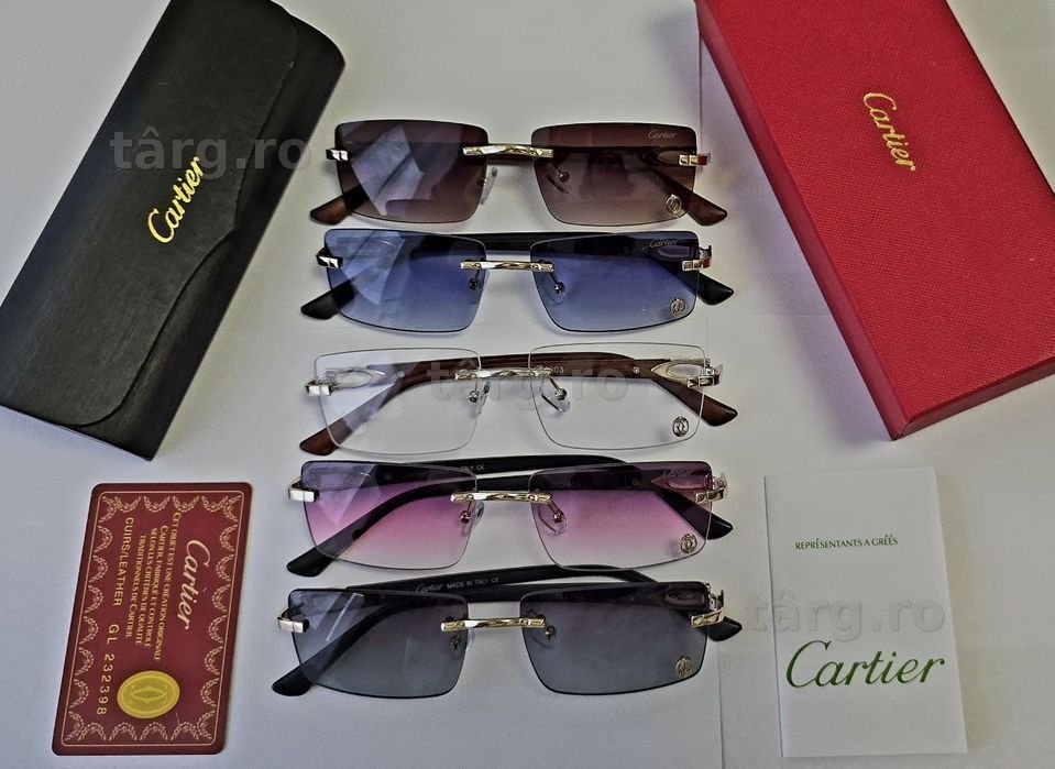 Ochelari de soare Cartier retro, bambus. Pret per bucata