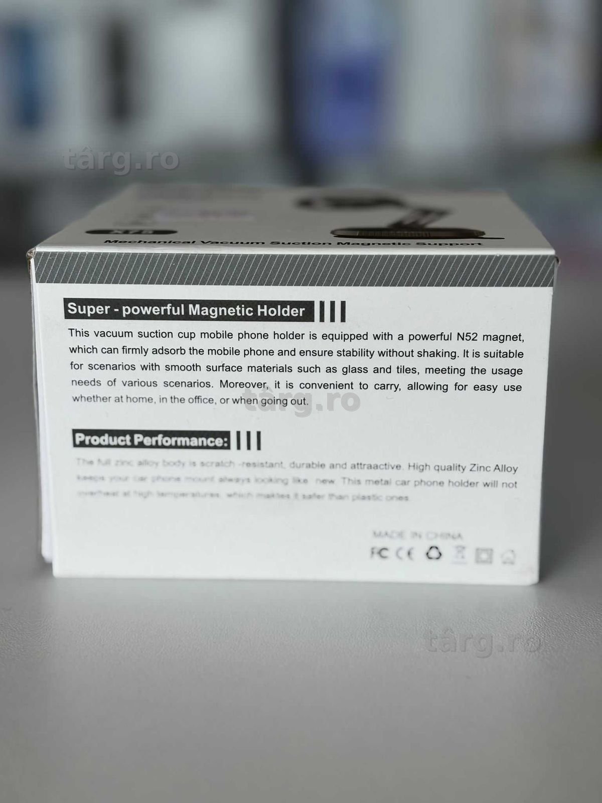 Suport auto magnetic cu vacuum, fixare puternica 5