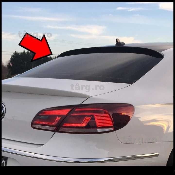 Eleron Luneta Lip Spoiler Geam VW Volkswagen Passat CC, Negru Lucios