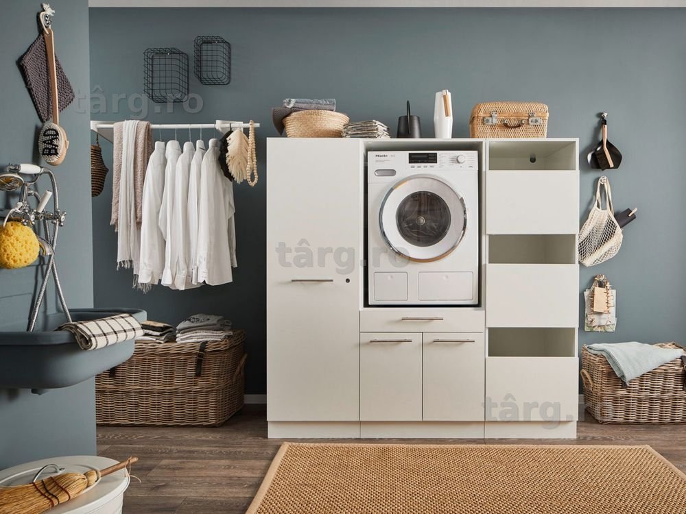 Dulap Masină Spălat Laundreezy, alb, 117.5 cm lățime