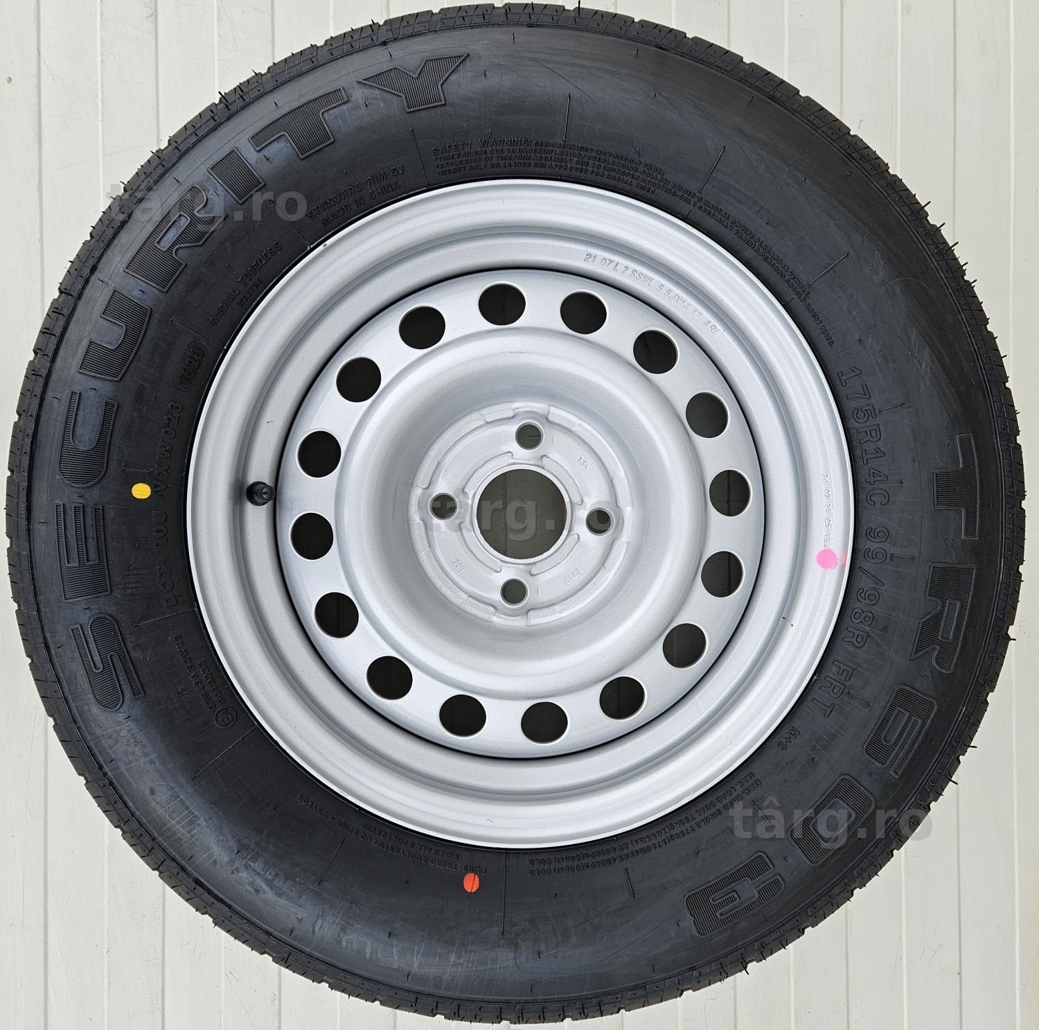 Roata completa 175 R14C, 99R, Anvelopa Security pe Janta 5.5Jx14