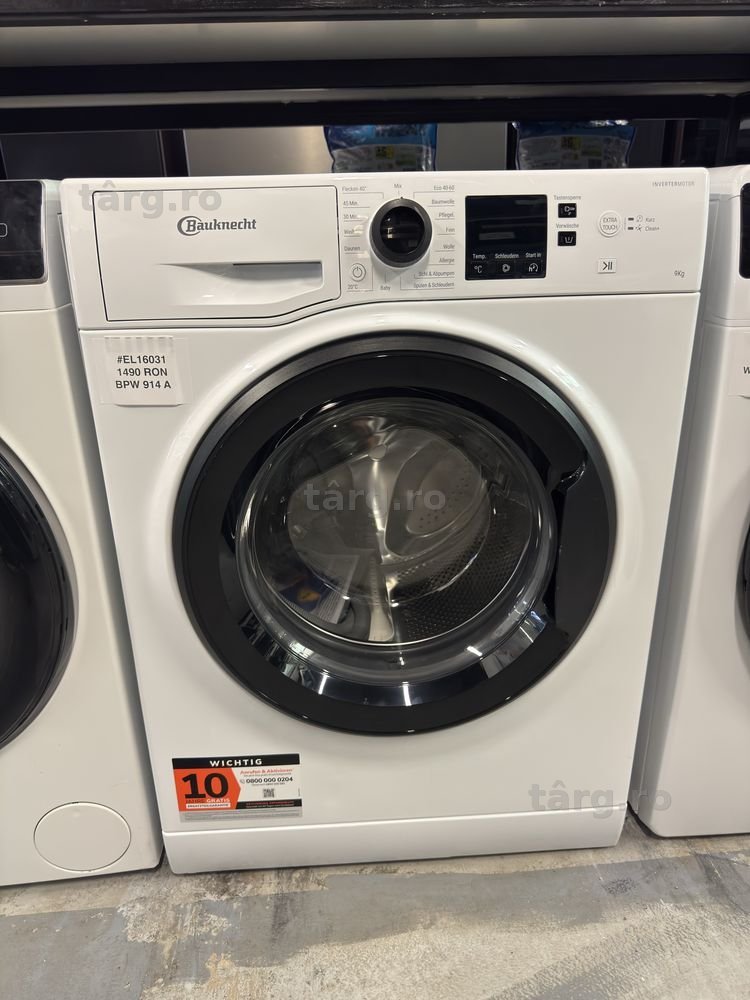 Mașină de spălat rufe 9kg  Bauknecht BPW 914 A, factura si garantie 12 luni
