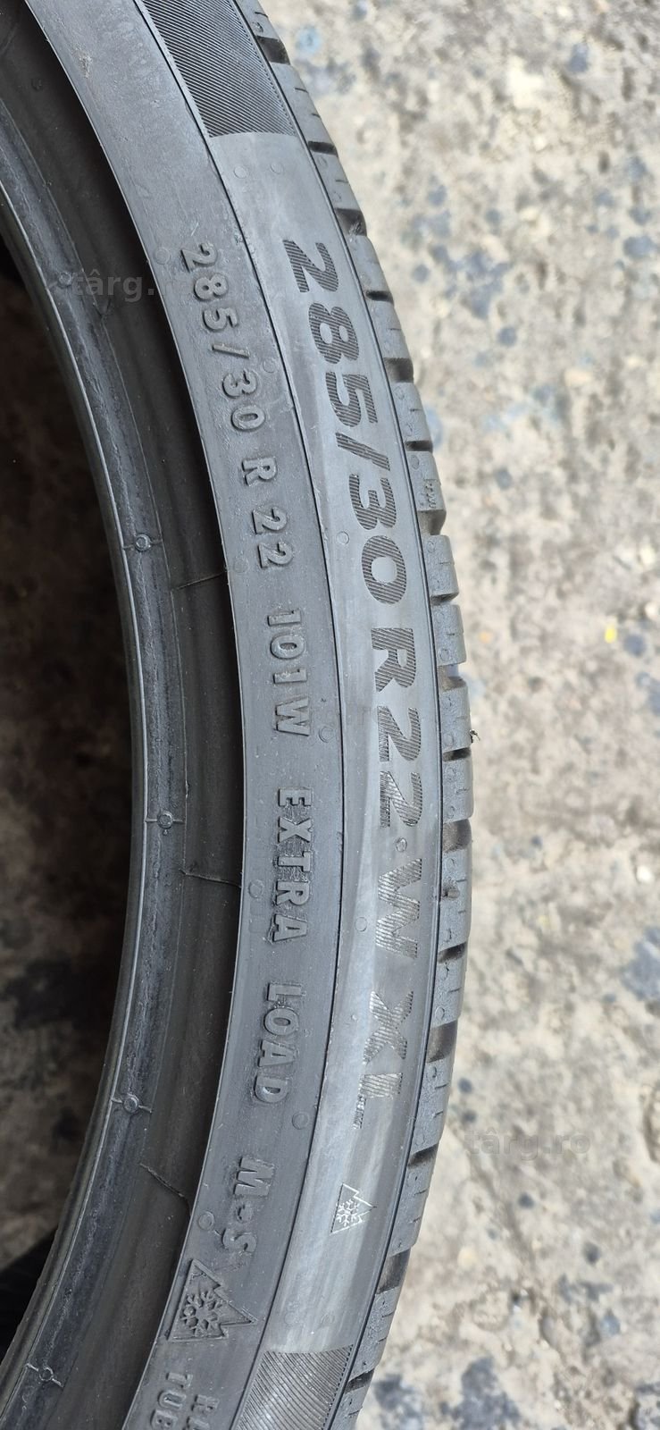 4 anvelope iarna Continental 285/30/22.Pretul este pe bucata 6