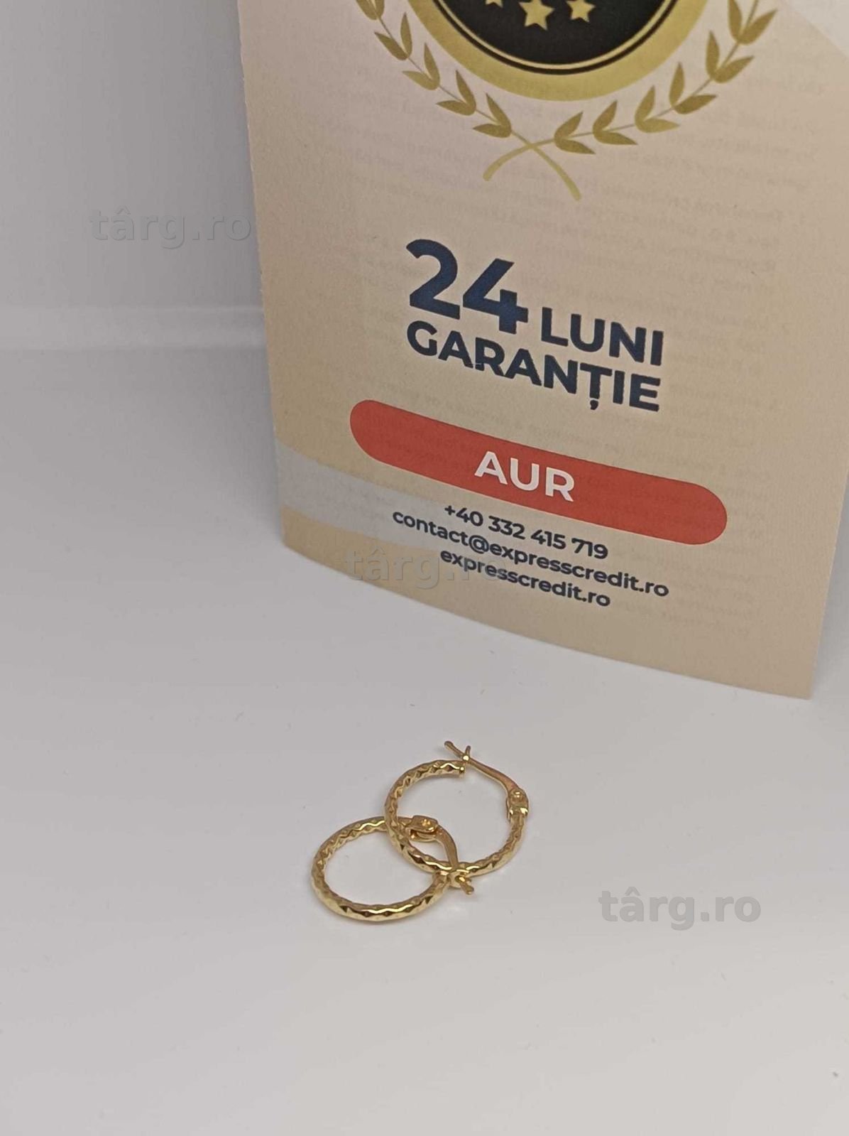 Cercei Aur 14K 1.08g (Ag4 Dacia B.52227.1) Garantie 2 ani 2