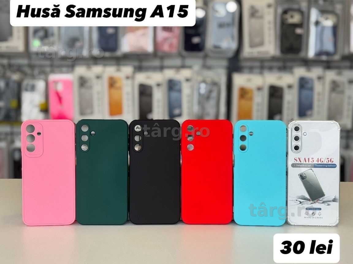 Husa silicon, folie, cablu, incarcator  Samsung A15