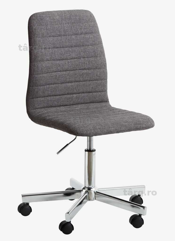 Scaun birou ABILDHOLT gri/crom Material textil 43x84x56 cm Stare buna