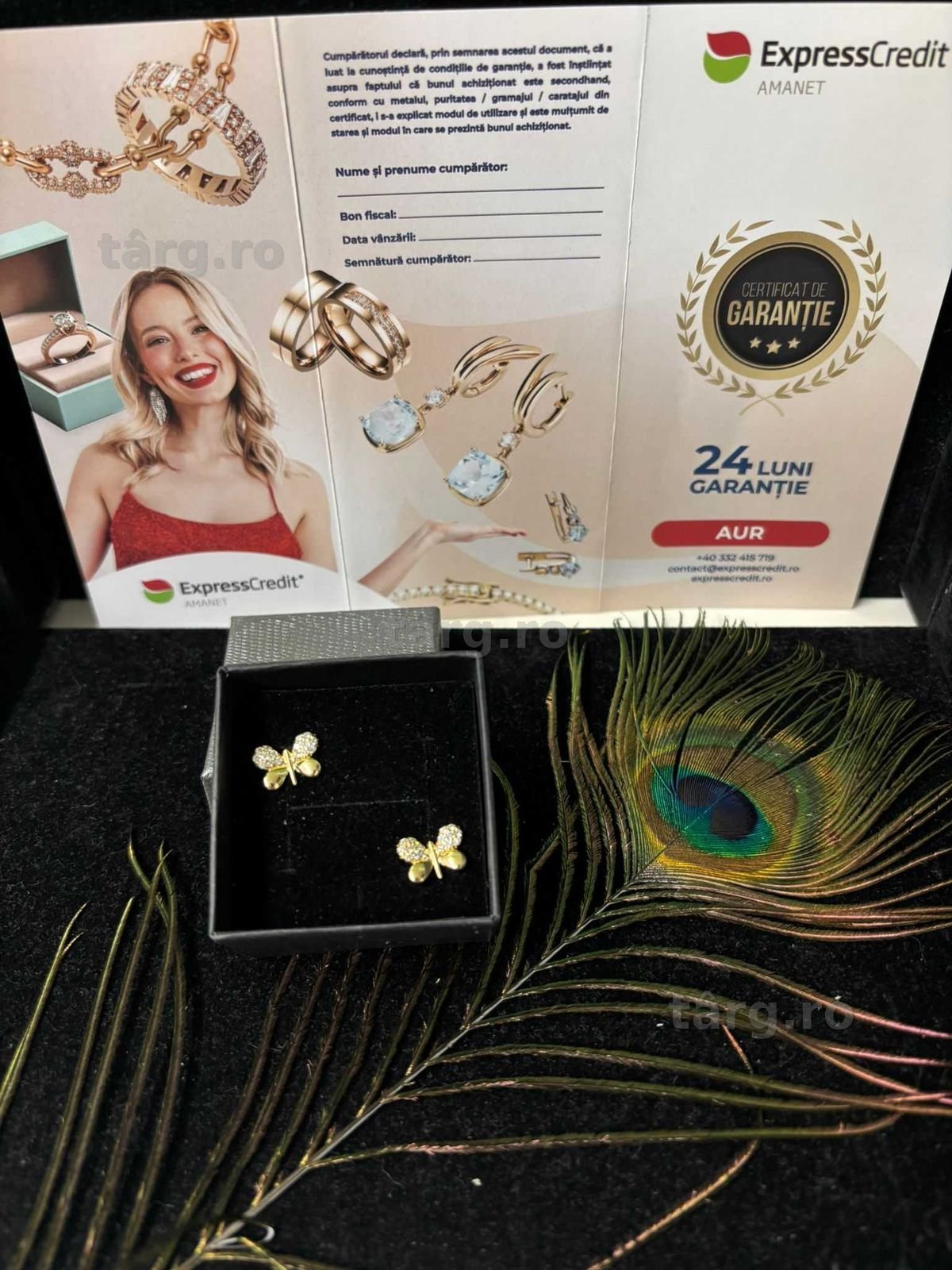 Cercei aur 14k 2.19 g (B.60407.4- Tatarasi) Garantie 2 ani-1045 lei
