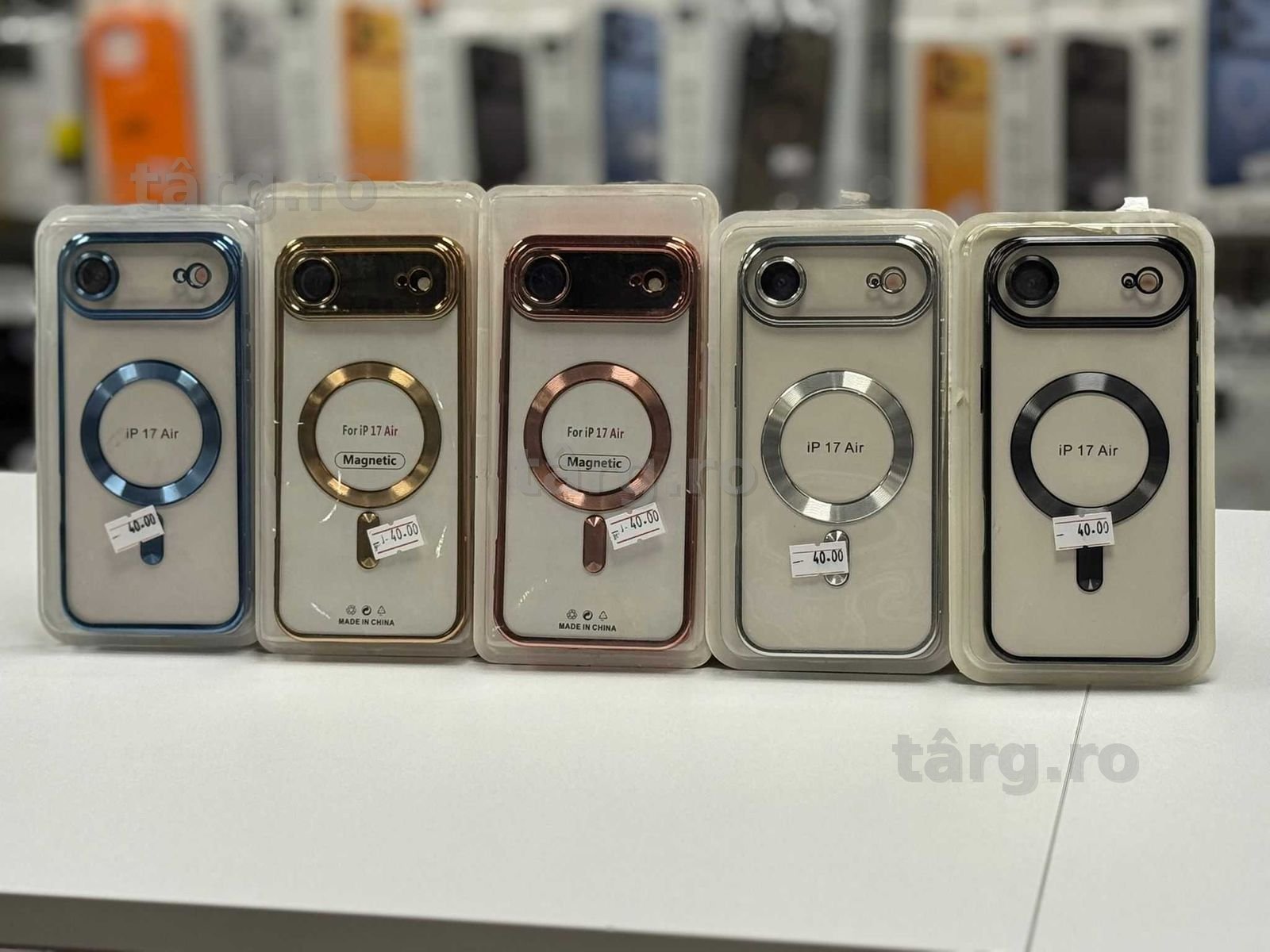 Husa TPU Luxury MagSafe , folie, cablu, incarcator iPhone 17 AIR