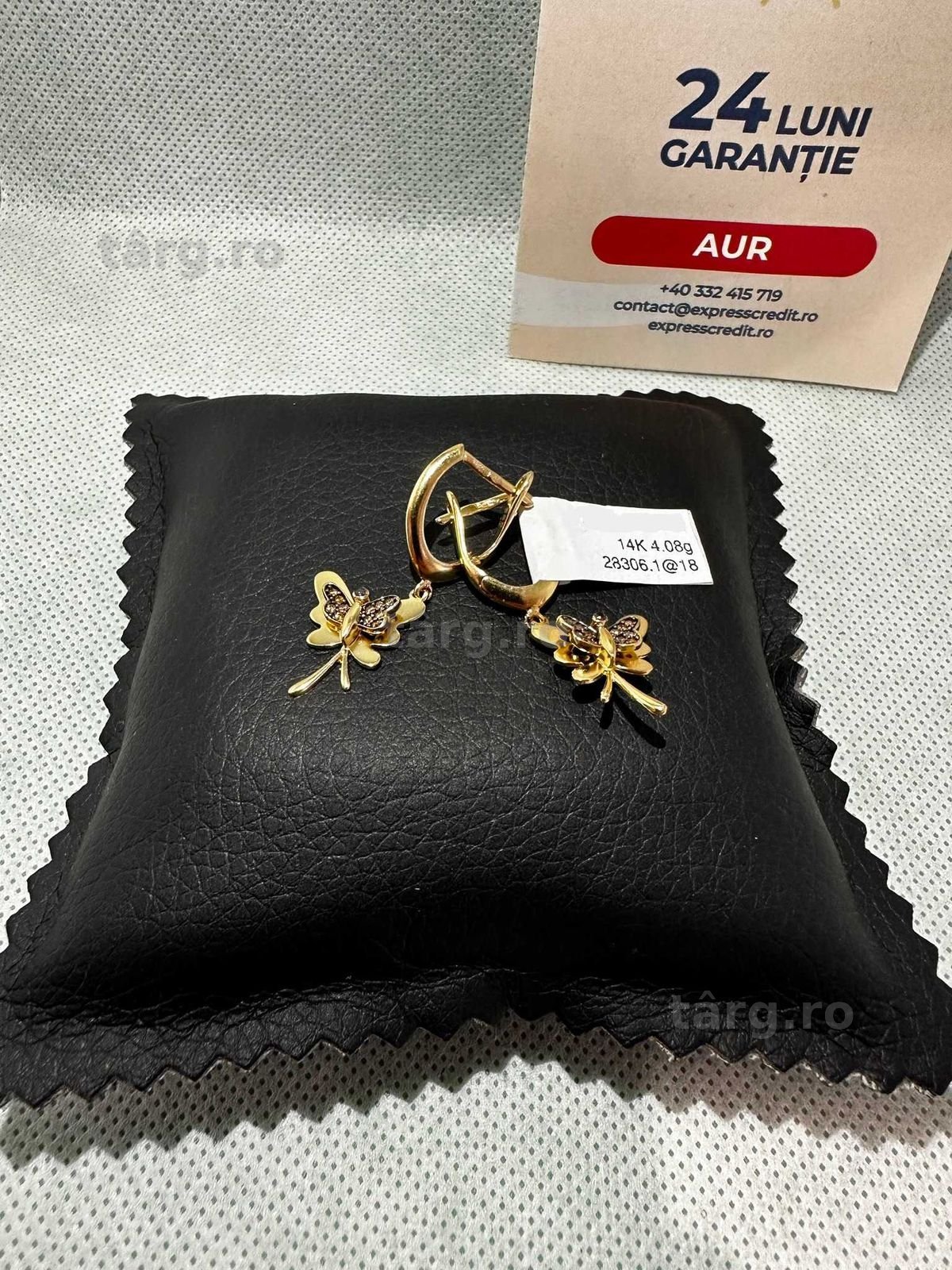 Cercei Aur 14K (Ag18 Tutora b.28306) Garantie 2 ani!