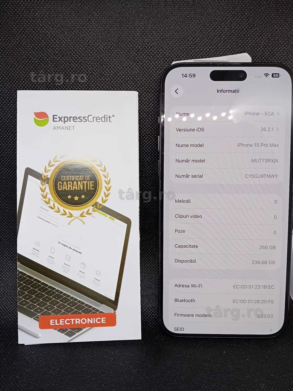 Iphone 15 Pro Max (B.33563 AG50 Galata) Garantie 2 ani! 2