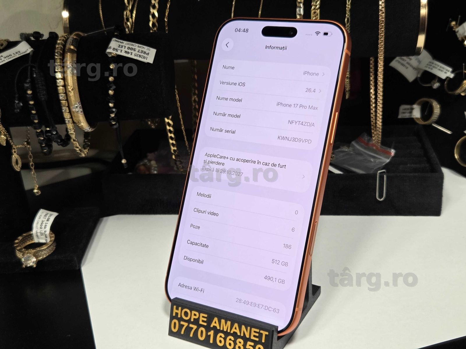 Hope Amanet P10/iPhone 17 Pro Max 512GB AppleCare+ 2