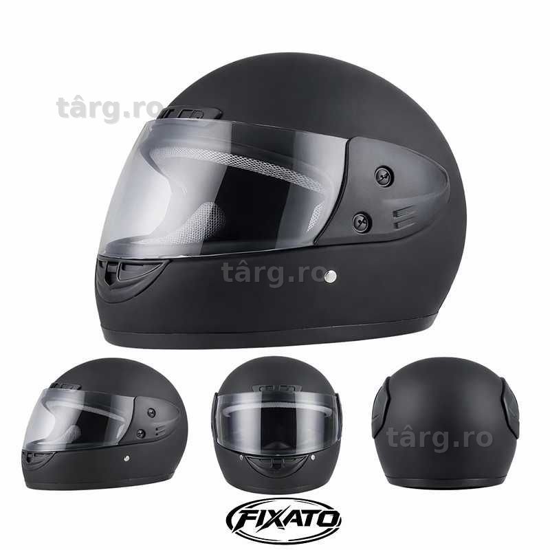 Casca Moto/Scuter/ATV, viziera detasabila, marime universala, Negru 5