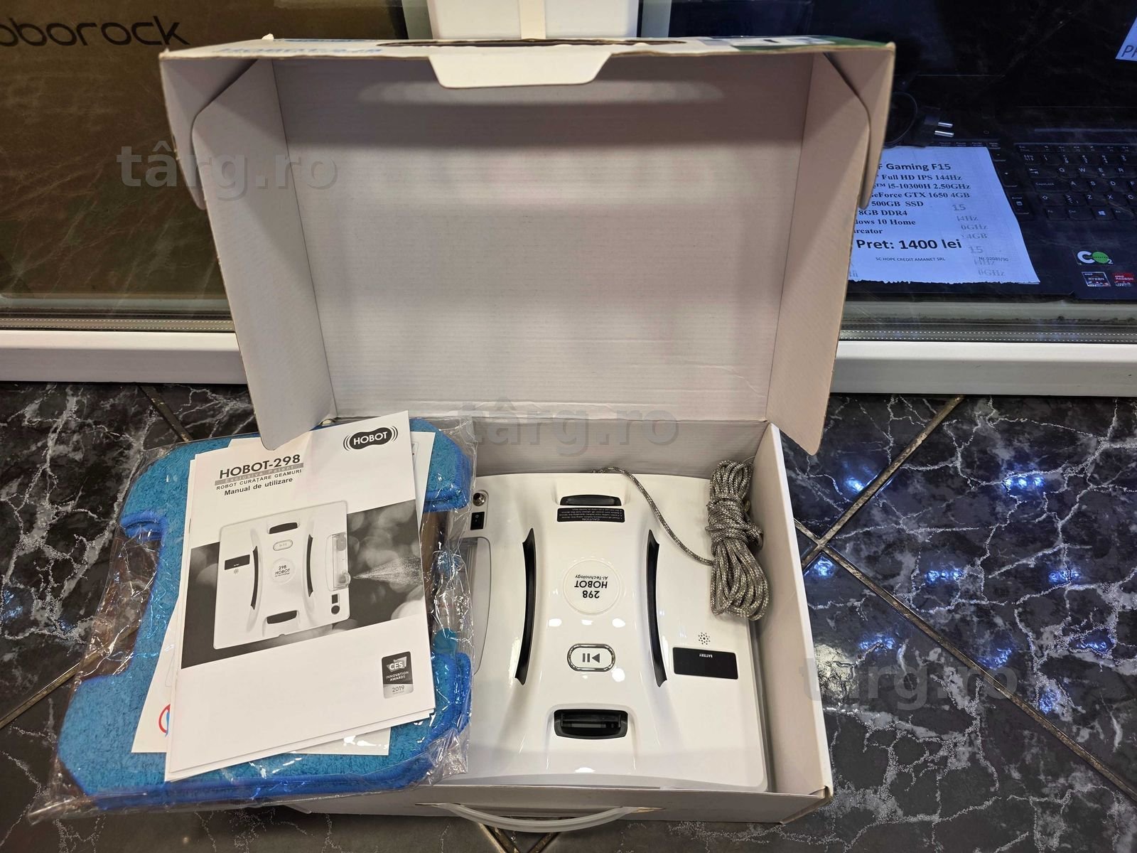 Hope Amanet P10/Robot Curatare Geamuri Hobot 298 cu Pulverizator Bluetooth Ups - NOU - 3