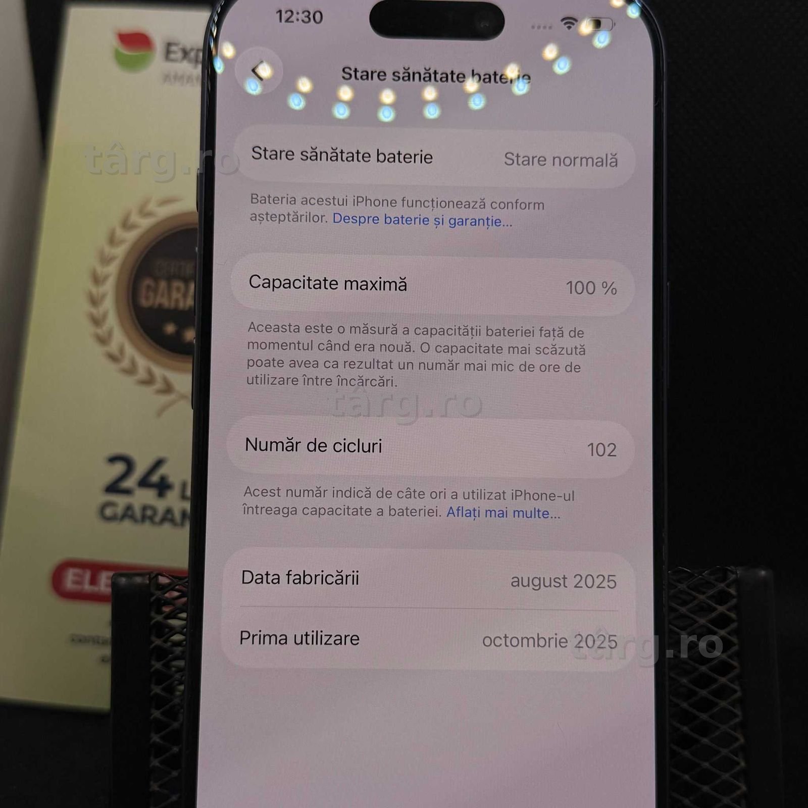 Iphone 17 Pro 12/512GB 100% baterie (AG15 Gara 1 B34102.1) Garantie 2 ani! 4