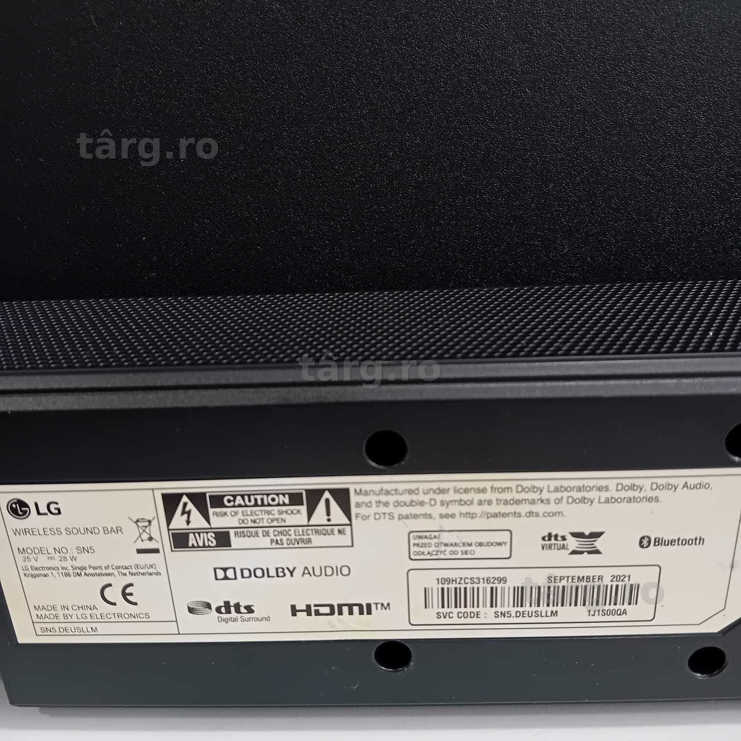 Sistem audio 2.1  LG SN5 (ag49 Esplanada b.8167) Garantie 2 Ani 4