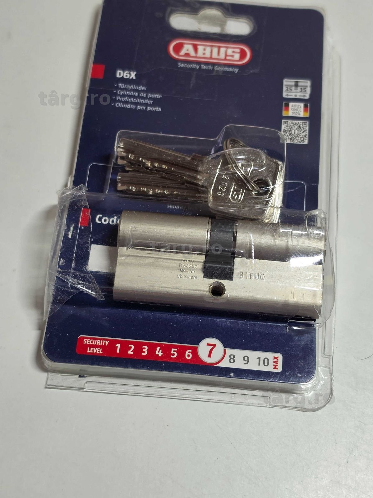 Cilindru usa profilat ABUS D6XNP / broasca / iala 2