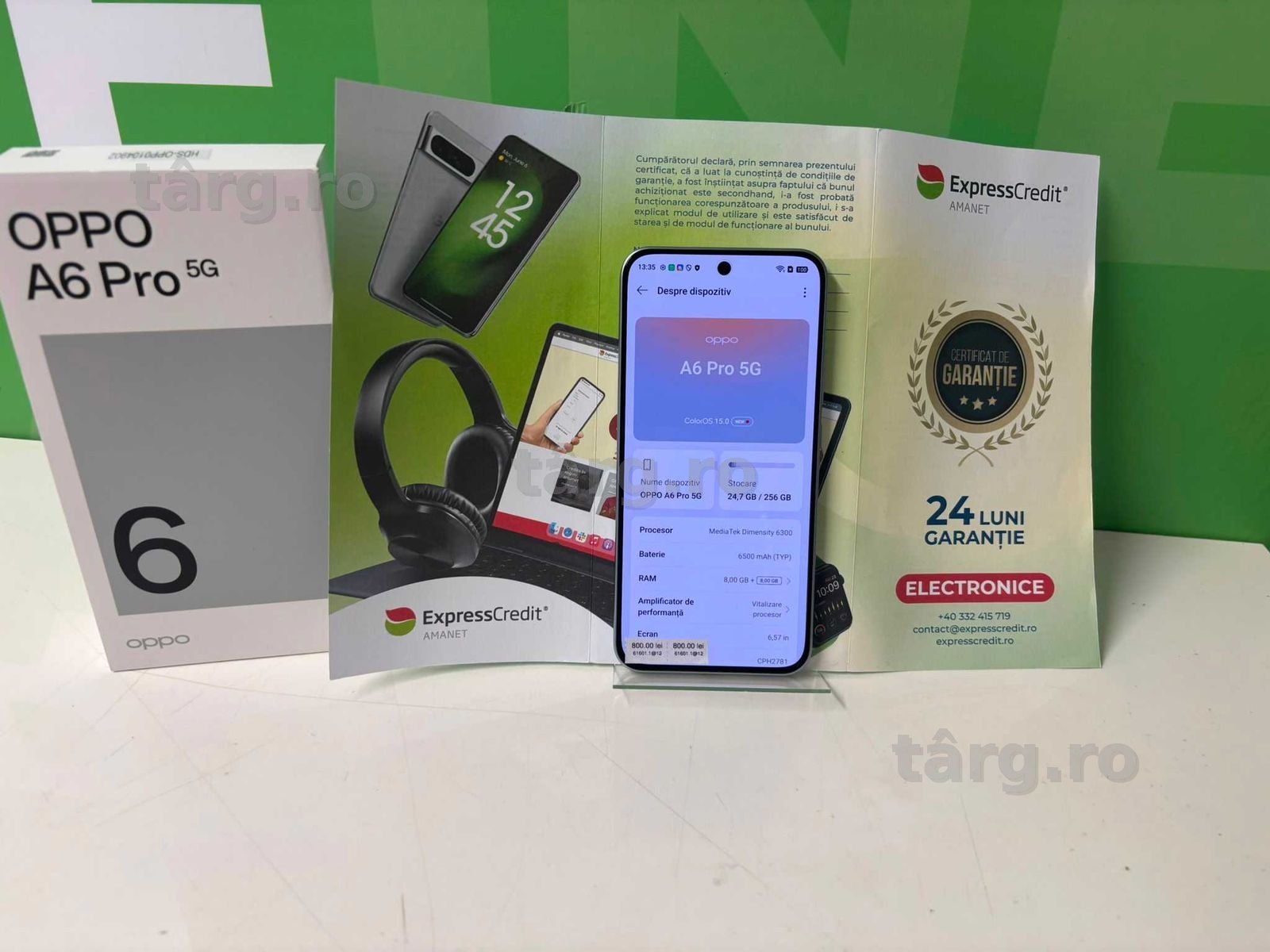 Telefon Oppo A6 PRO 5G ( B61601-Tatarasi) Garantie 2 ani- 800lei