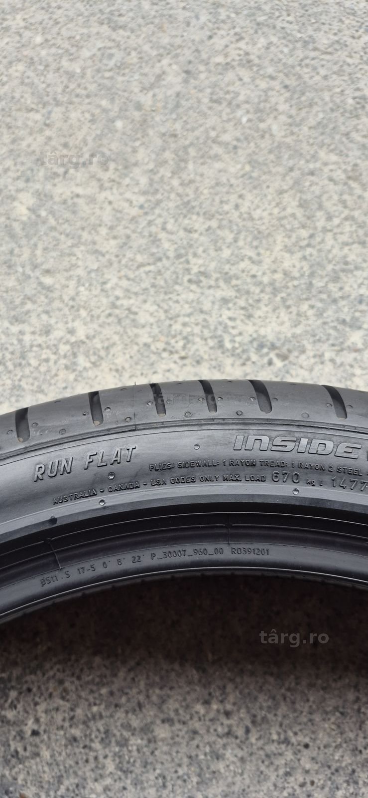4 anvelope vara runflat noi Pirelli 225/40/20,dot 2024.Pretul este pe bucata. 6