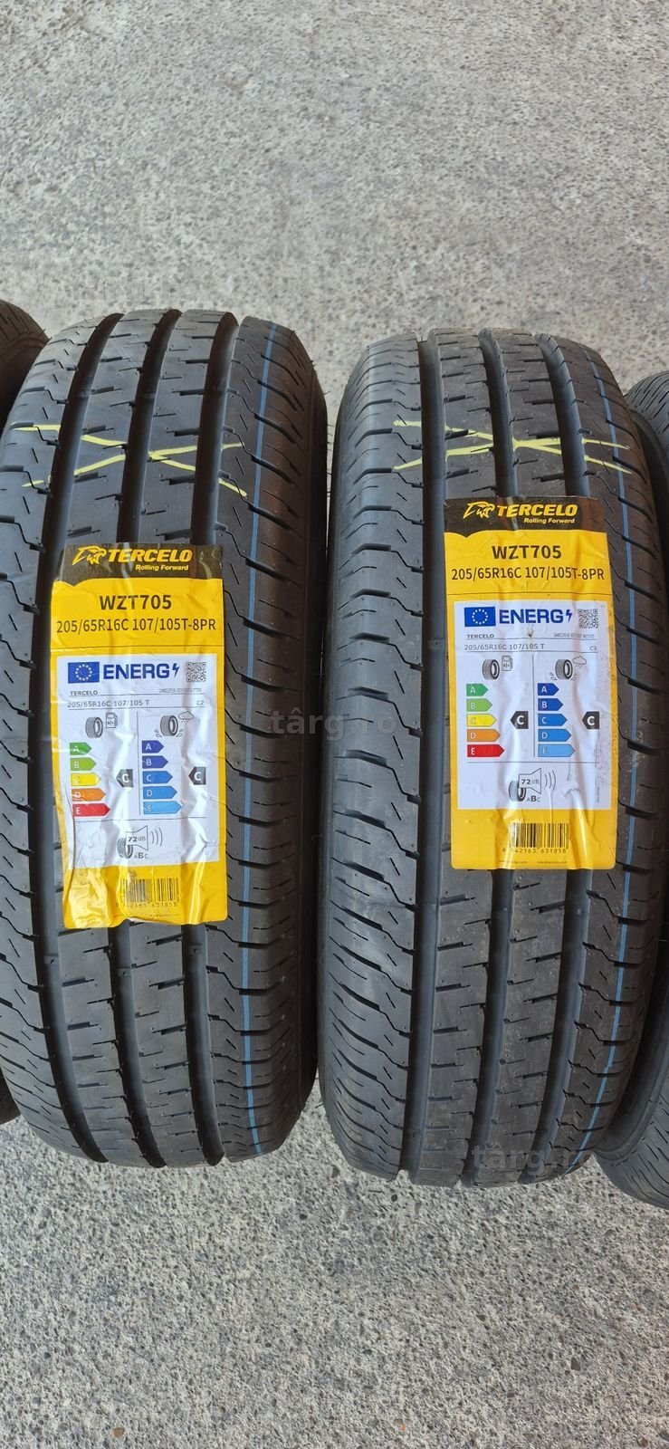 4 anvelope vara noi Tercelo 205/65/16C,dot 2025.Pretul este pe bucata. 2