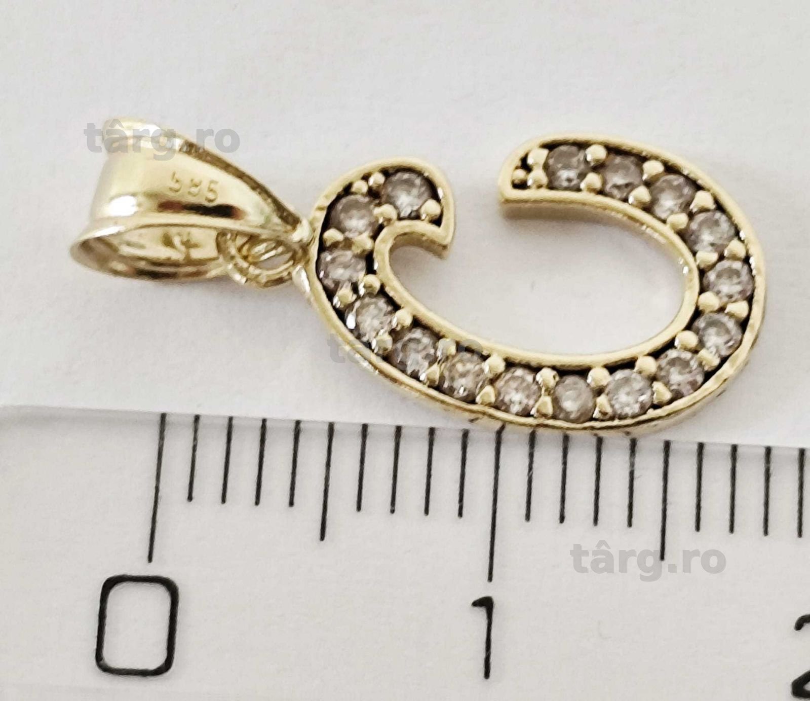 Pandantiv - Litera C         aur 14K 1.04 gr (AG35 B 34664.2) Garantie 2 ani ! 4