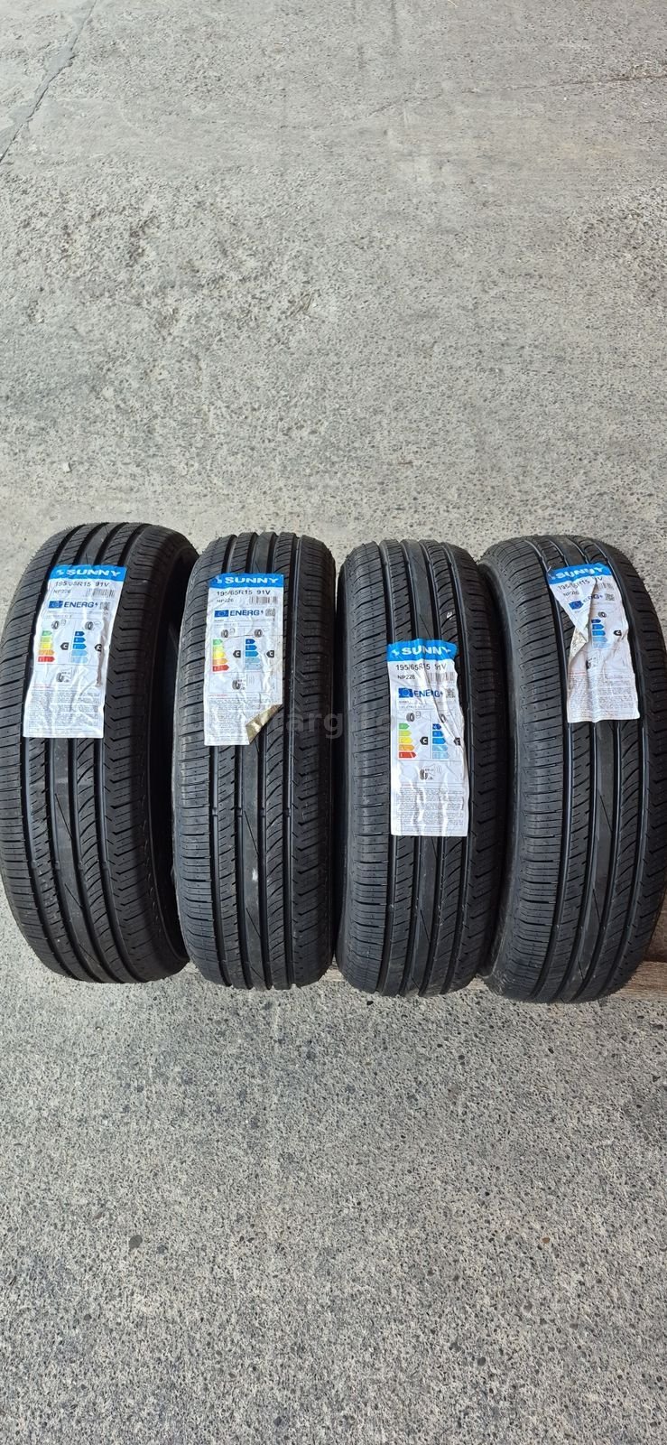 4 anvelope vara noi Sunny 195/65/15,dot 2024.Pretul este pe bucata.
