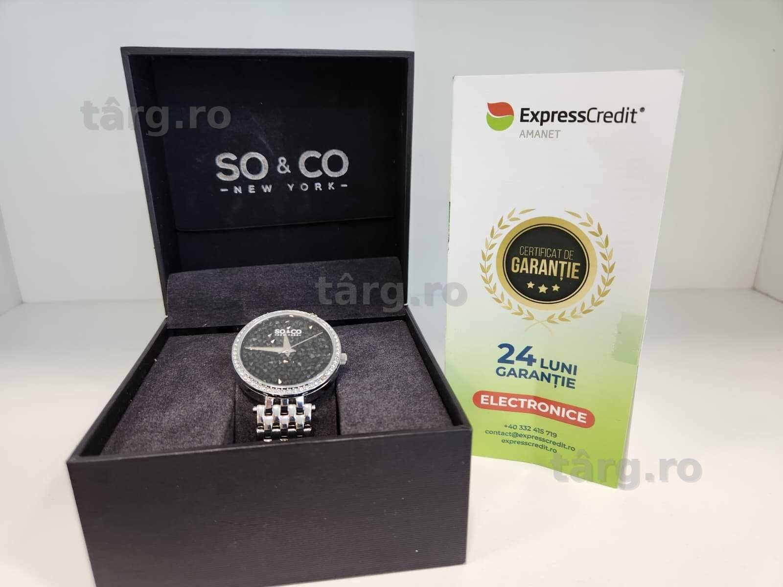 Ceas de Dama Quart SO & CO New York (Ag8 Tudor/B75349) – Garantie 2 Ani!