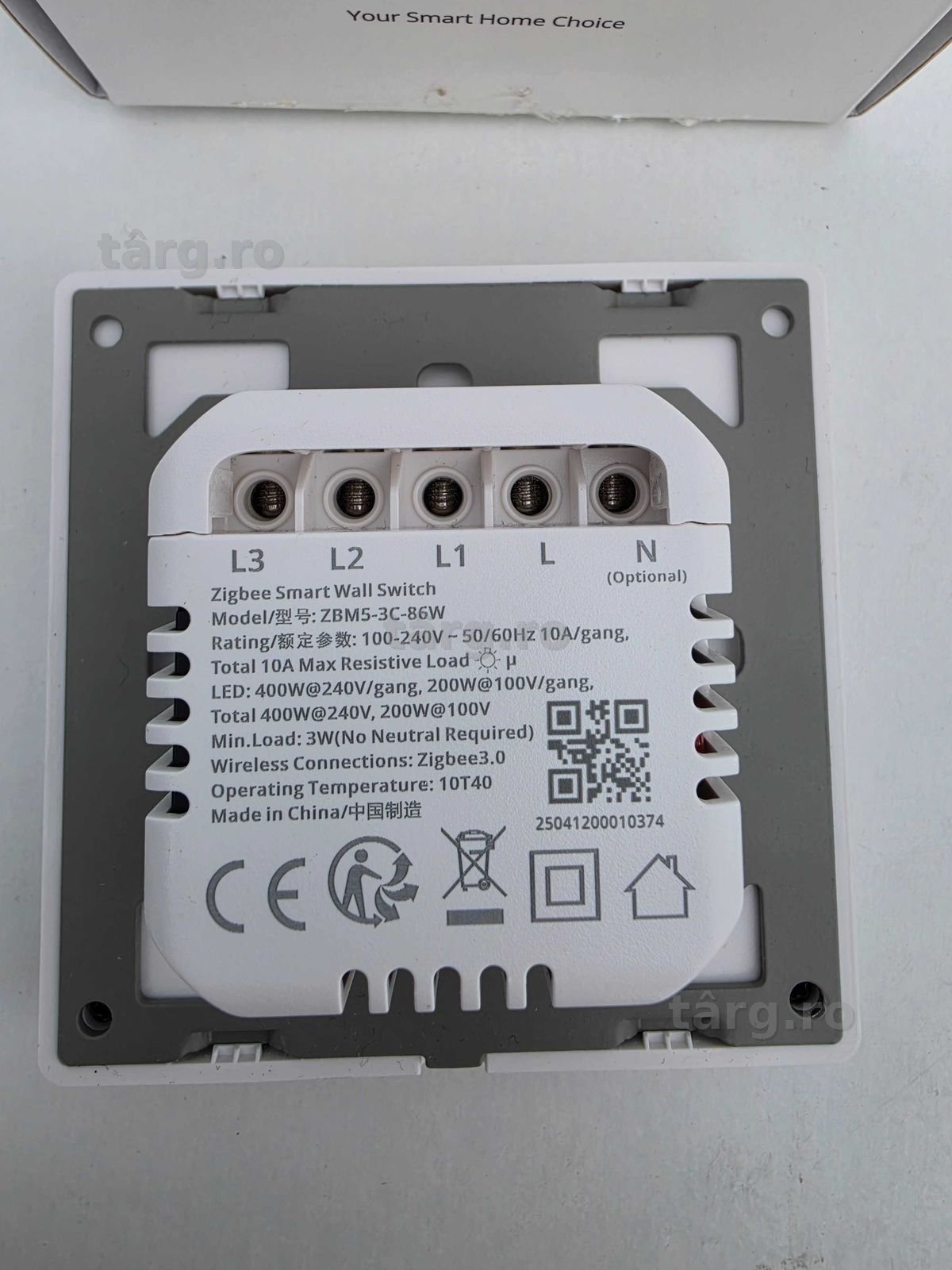 Întrerupator inteligent SONOFF SwitchMan M5 Zigbee, 3 canale 4
