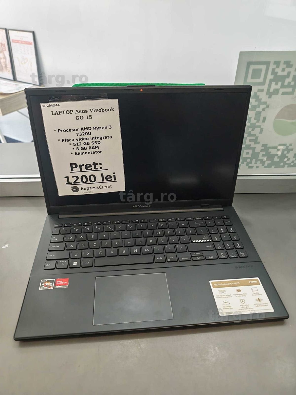 Asus Vivobook GO 15 (Ag44 B7294) - Garantie 2 ani!