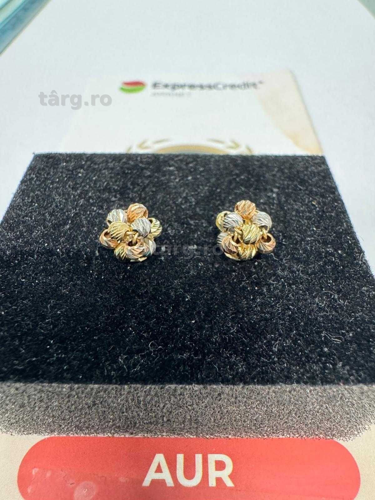 Cercei din aur 14k (70245.7/ 10 Pacurari 1) garantie 2 ani! 2