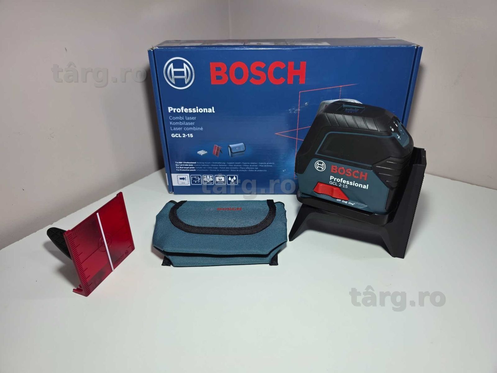 Bosch GCL 2-15 + RM 1 - Nivela laser cu linii DEFECT rosii