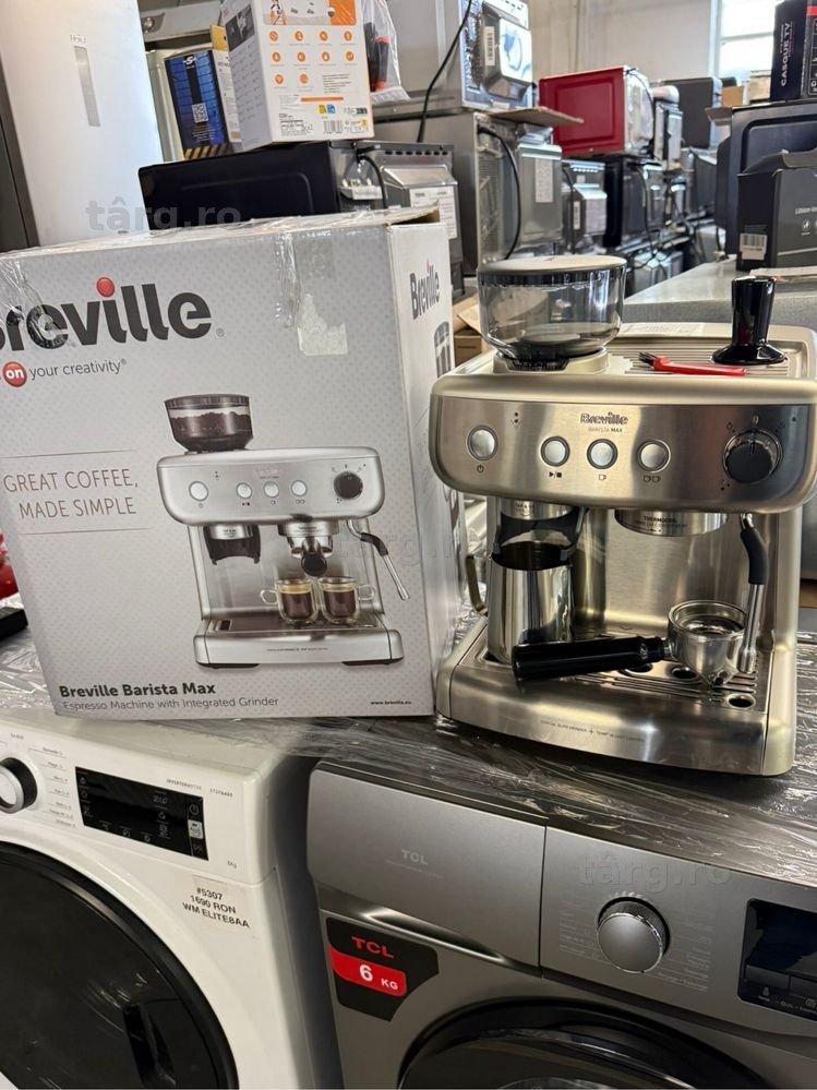 Espressor de cafea cu râșniță integrată Breville Barista Max Espresso