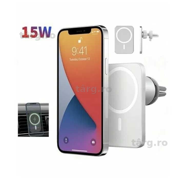 Suport Auto cu Incarcare Wireless MagSafe, 15W 4