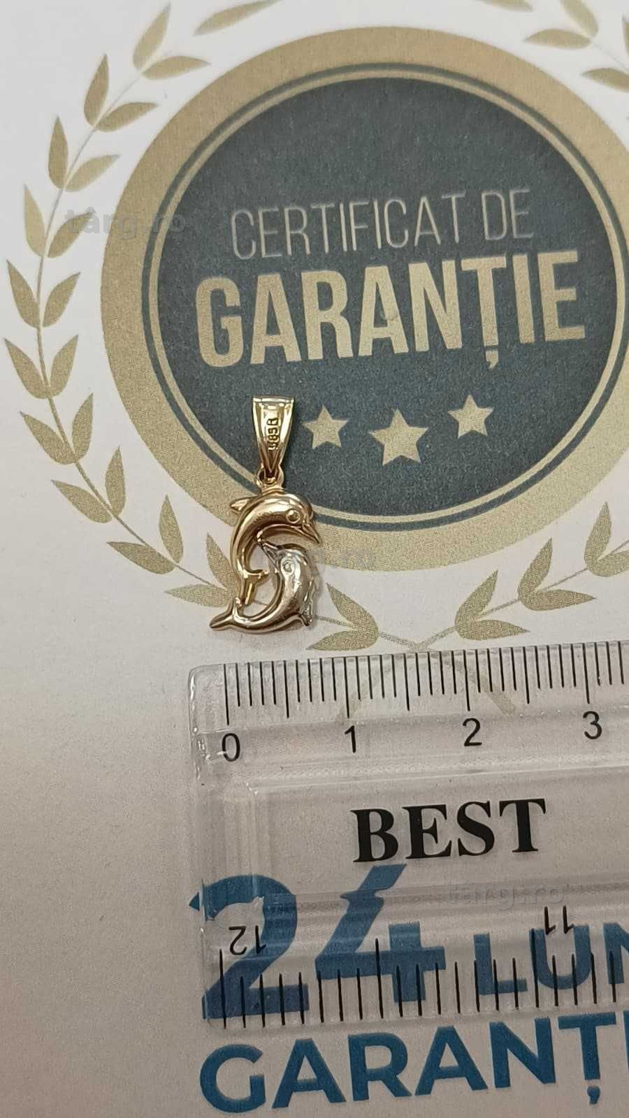 (Ag24 Harlau B.45140.1) Pandantiv aur 14K 0.74gr - Garantie 2 ani! 3
