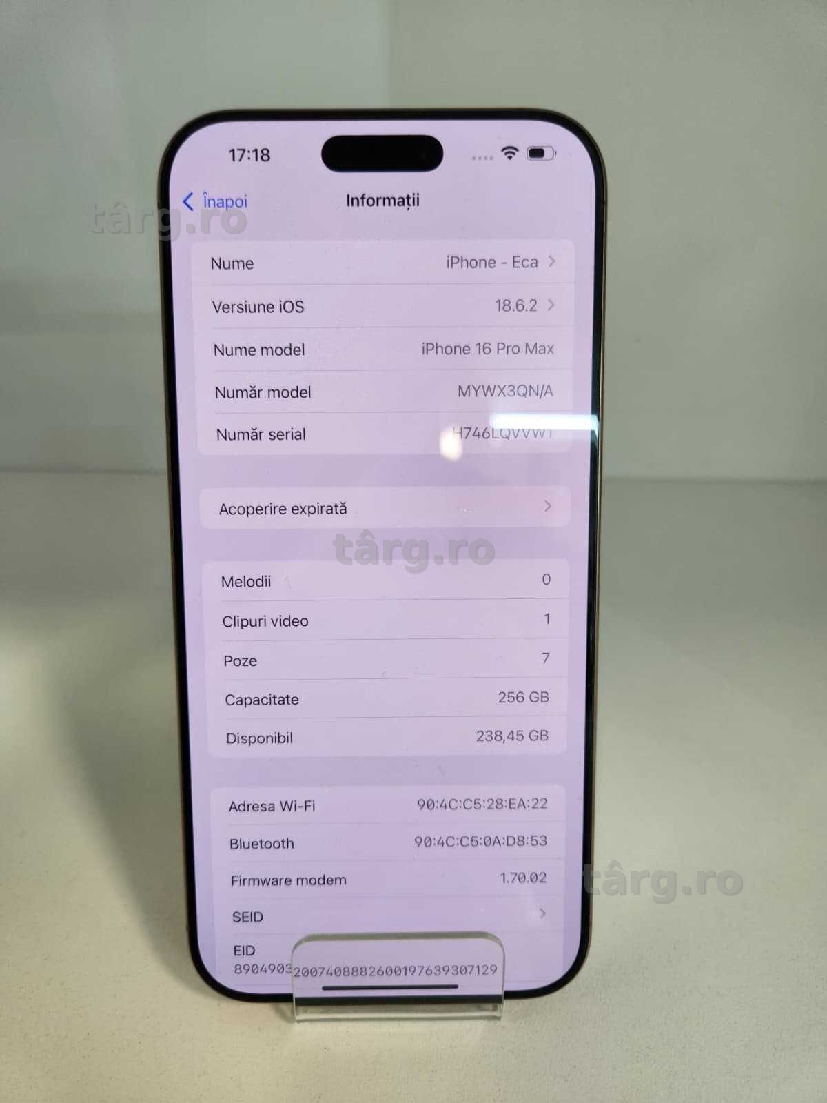 Iphone 16 PRO MAX 256GB - Baterie 91% - (Ag8 Tudor/B74316) – Garantie 2 Ani! 3