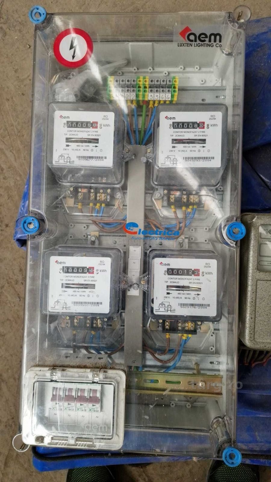 Tablou electric si contor trifazat de energie electrică