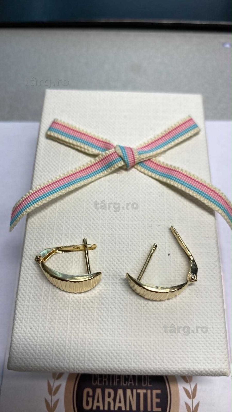 Cercei aur 14k ( Tomesti b 33345) Garantie 2 ani ! 2