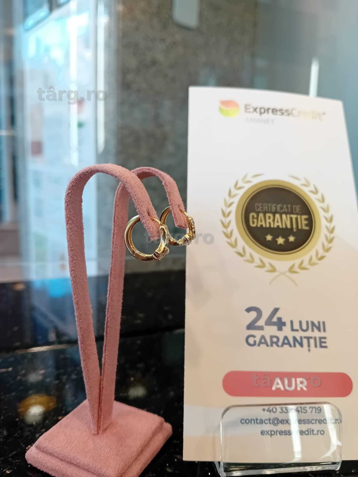 Cercei aur 14k 2.28g (Iulius Mall)(B-279) Garantie 2 ani! 2