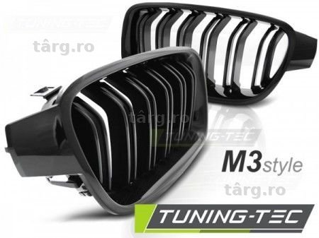Grile duble BMW F30 / F31 10.11- M3 LOOK negru lucios