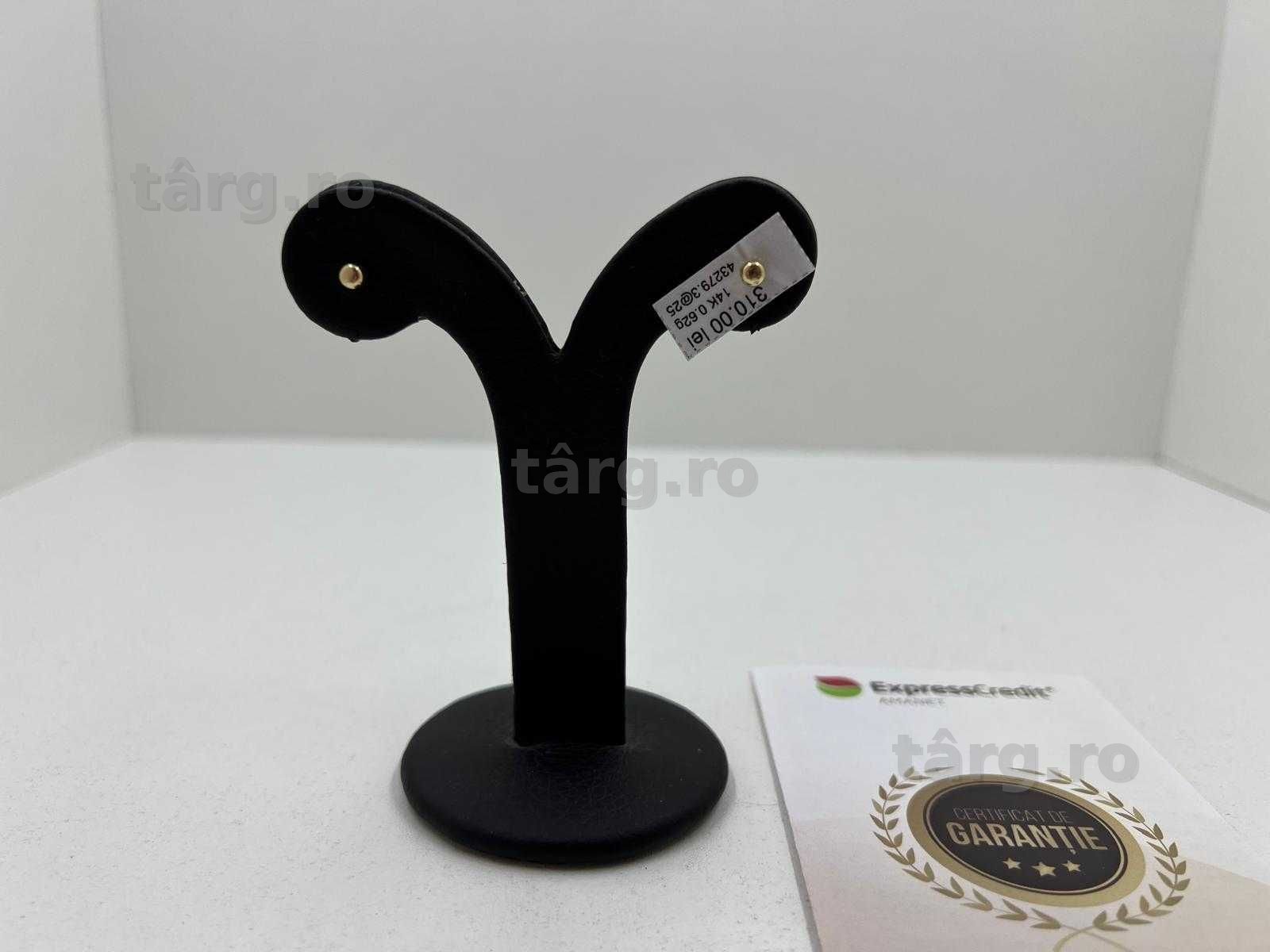 Cercei Aur 14K 0.62g (Ag25 Belvedere B.43279.3) Garantie 2 ani! 2
