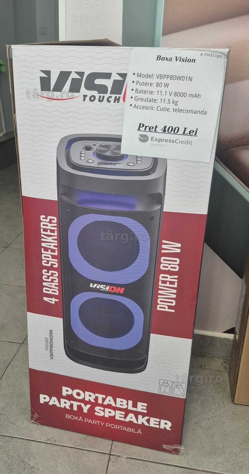 Boxa Vision VBPP80W01N (AG32 B35432.1-ag35) 2 ani garantie! Ridicare doar din agentie!