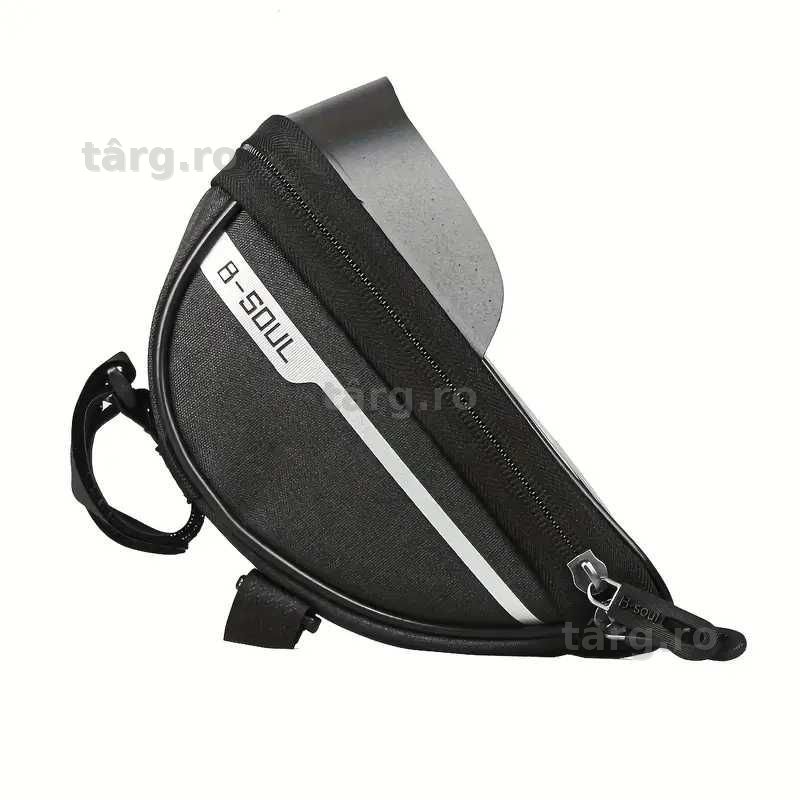 Suport de telefon Bicicleta/Moto/Scuter/Trotineta, montare pe ghidon, rezistent la apa, cu spatiu depozitare 5