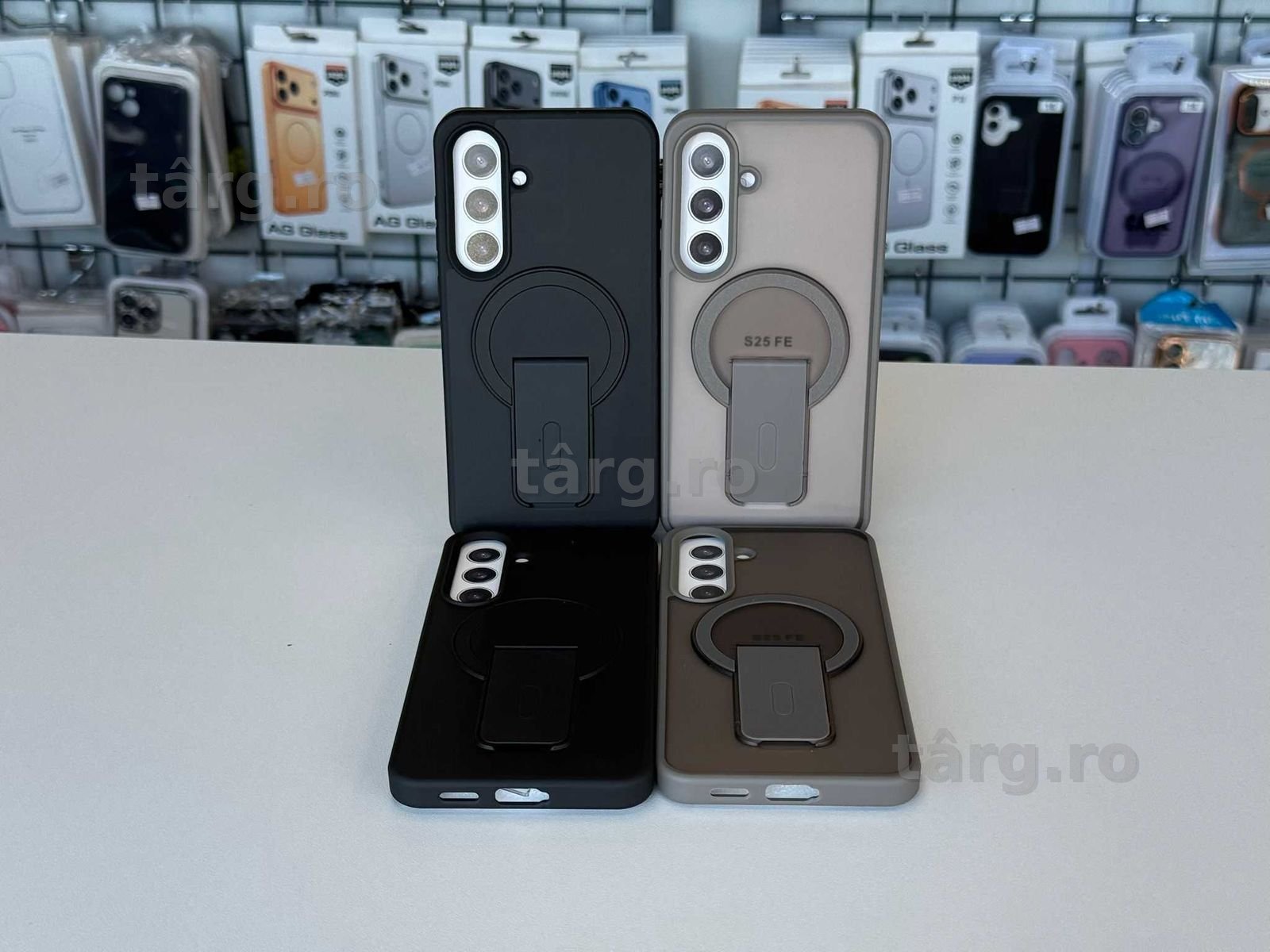 Husa de protectie cu MagSafe si Suport Birou Pliabil pentru Samsung S25 FE