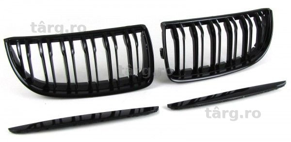 Grile duble BMW E90 Pre-LCI Seria 3 (2005-2009) M-Design Negru lucios