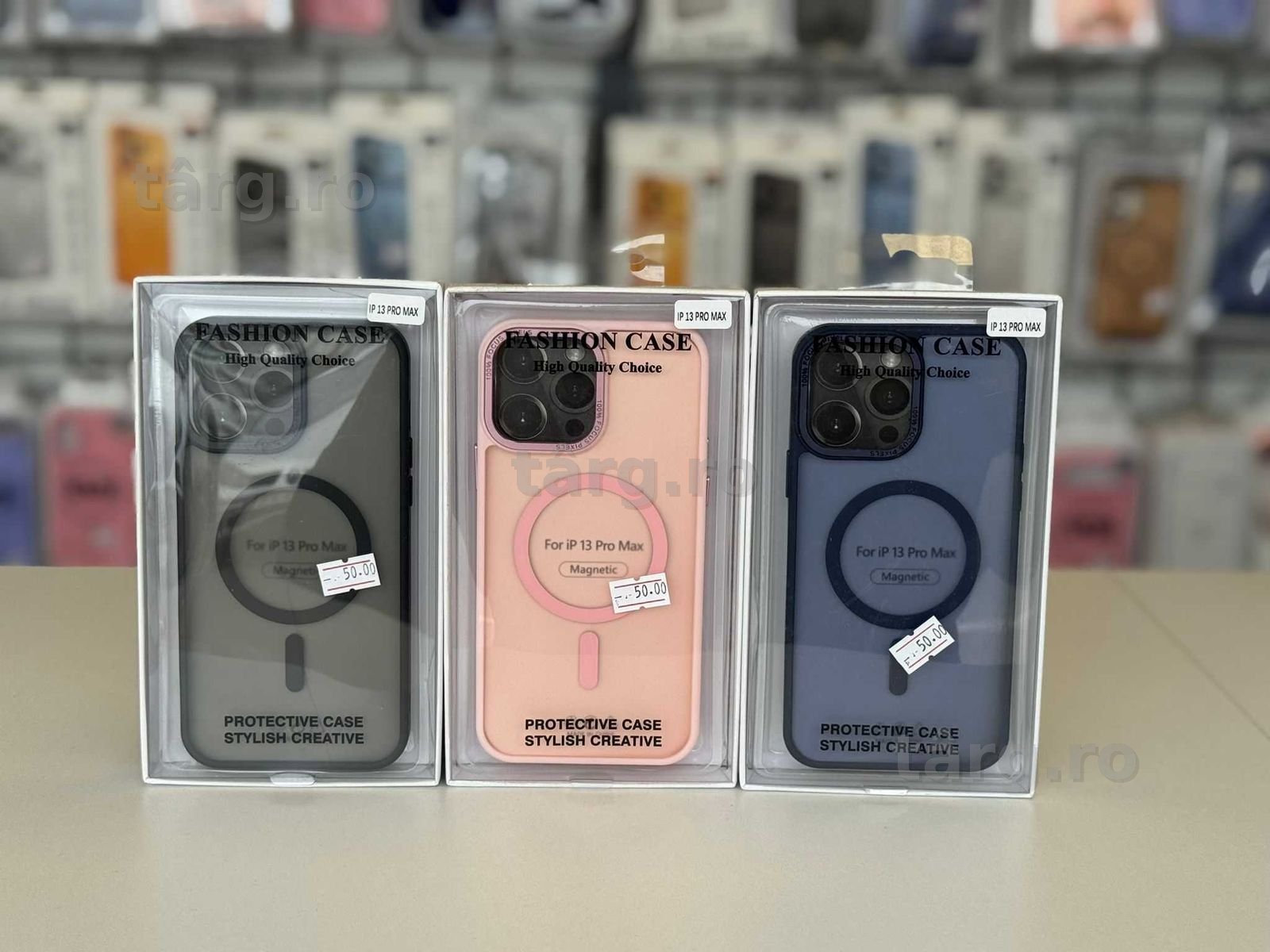 Husa cu MagSafe Fumurie , folie, cablu,incarcator iPhone 13 Pro Max